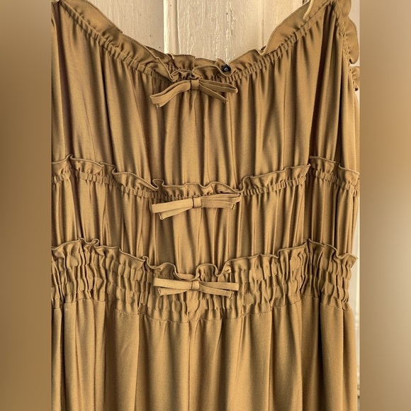 NWT The Kooples Size 1 (small) Long Khaki Dress With Bows - Picture 3 of 7